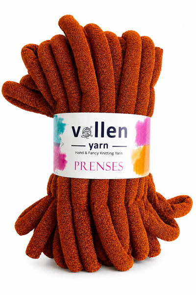 Vollen Yarn Prenses Chunky Simli Polyester El Örgü İpi 500 gr 14 m Parmak Örgü Çanta Battaniye İpi, 5102