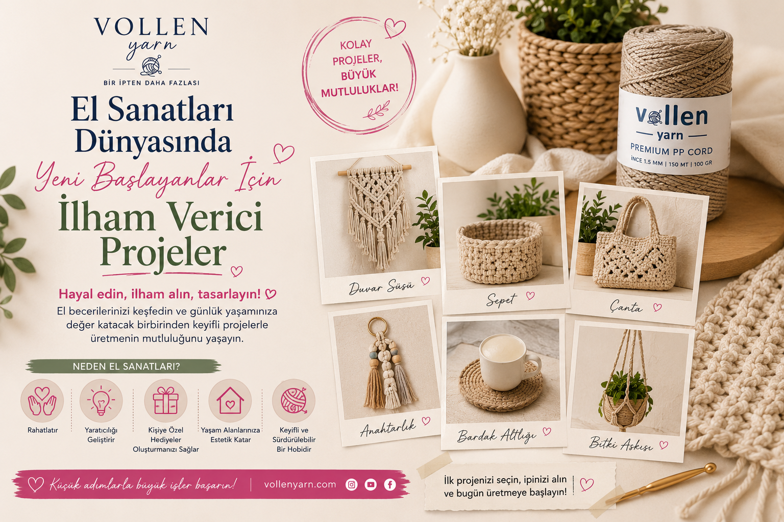 El Sanatları Dünyasında Yeni Başlayanlar İçin İlham Verici Projeler