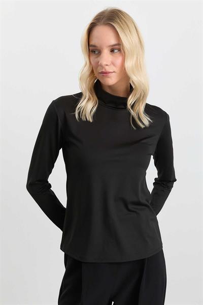 Balıkçı Yaka Uzun Kol Bluz  /  SİYAH