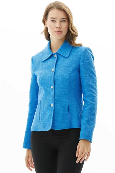 Bebe Yaka Dik Fleto Cep Ceket  /  MAVİ