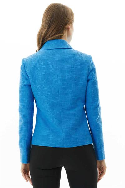 Bebe Yaka Dik Fleto Cep Ceket  /  MAVİ