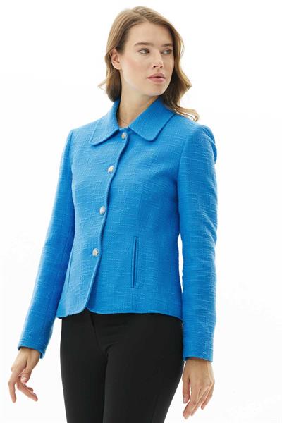 Bebe Yaka Dik Fleto Cep Ceket  /  MAVİ