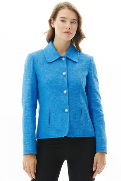 Bebe Yaka Dik Fleto Cep Ceket  /  MAVİ