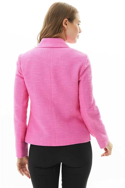 Bebe Yaka Dik Fleto Cep Ceket  /  PEMBE