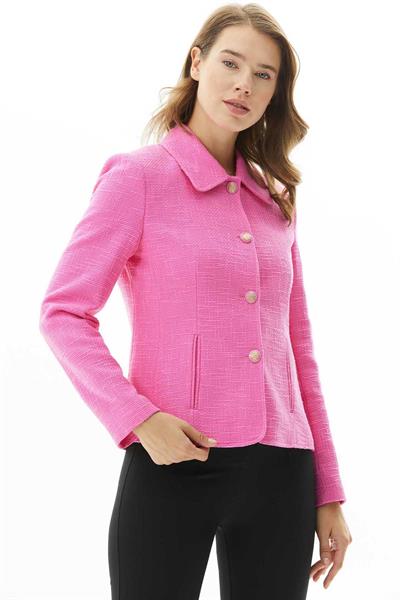 Bebe Yaka Dik Fleto Cep Ceket  /  PEMBE