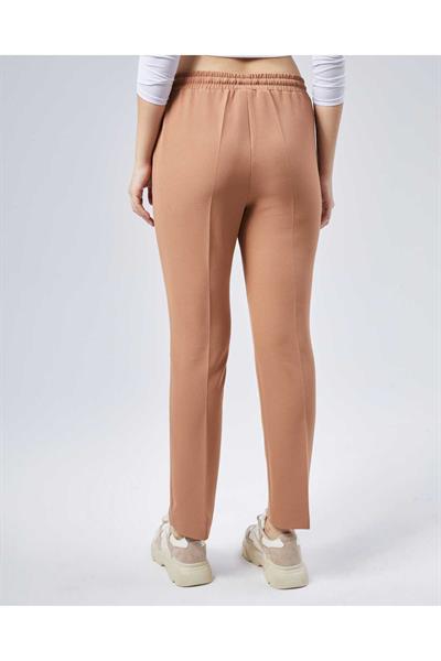 Beli Bağcıklı Boru Paça Pantolon  /  CAMEL