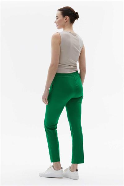 Beli Lastikli Bağlamalı Boru Paça Pantolon  /  YEŞİL