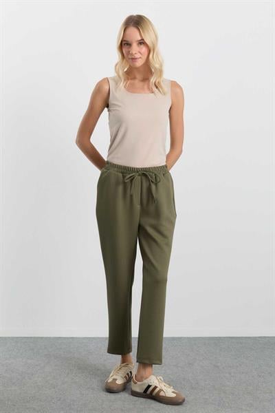 Beli Lastikli Boru Paça Pantolon  /  HAKİ