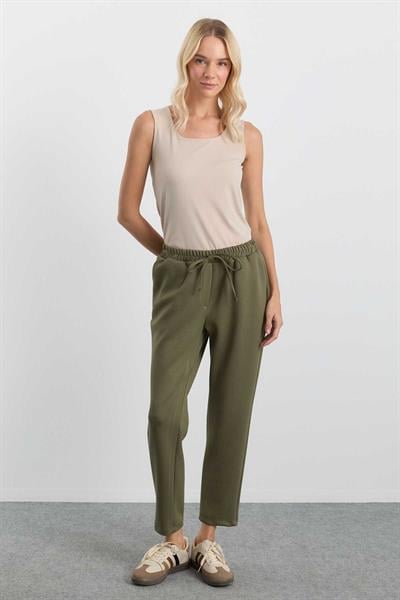 Beli Lastikli Boru Paça Pantolon  /  HAKİ