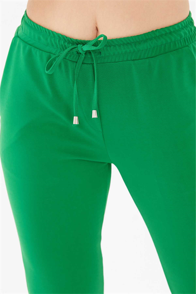 Beli Lastikli Havuç Pantolon  /  YEŞİL