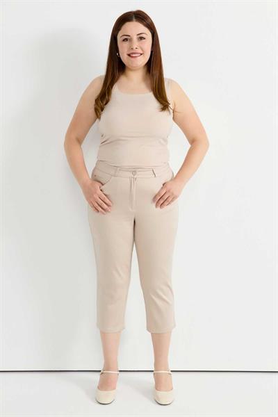 Büyük Beden Kapri Pantolon  /  TAŞ