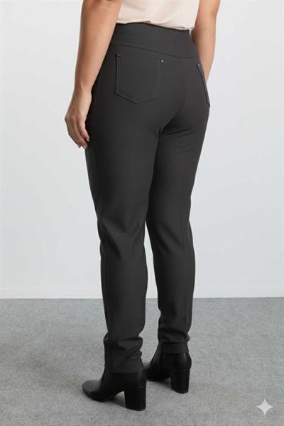 Büyük Beden Spor Cep Dar Paça Örme Pantolon  /  ANTRASİT