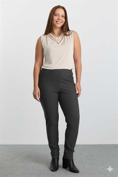 Büyük Beden Spor Cep Dar Paça Örme Pantolon  /  ANTRASİT