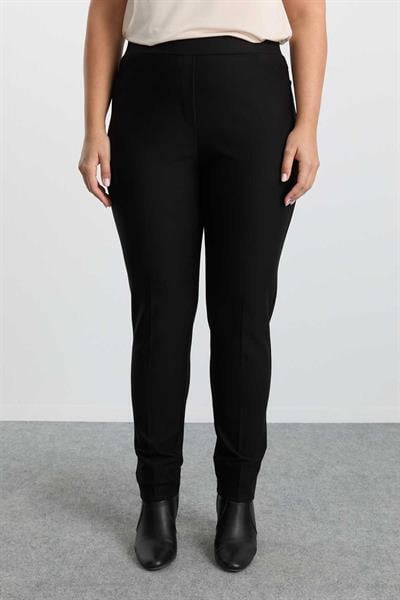 Büyük Beden Spor Cep Dar Paça Örme Pantolon  /  SİYAH
