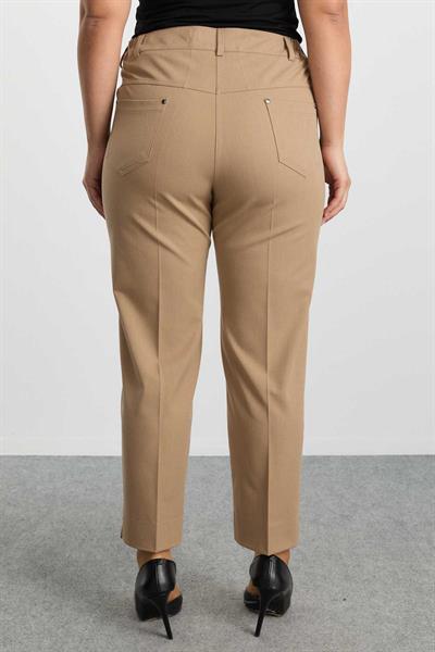 Büyük Beden Spor Cep Lastikli Pantolon  /  CAMEL