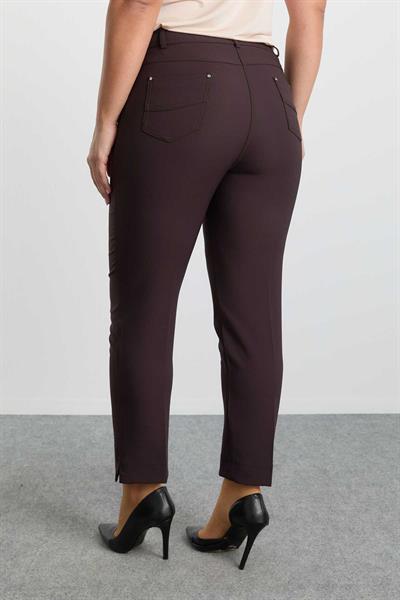 Büyük Beden Spor Cep Paçası Yırtmaçlı Pantolon  /  KAHVE