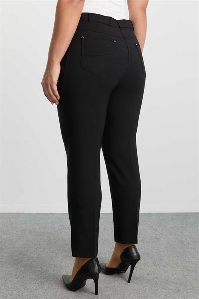 Büyük Beden Spor Cep Paçası Yırtmaçlı Pantolon  /  SİYAH
