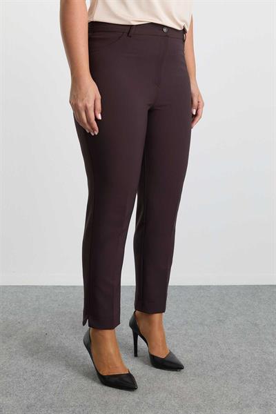 Büyük Beden Spor Cep Paçası Yırtmaçlı Pantolon  /  KAHVE