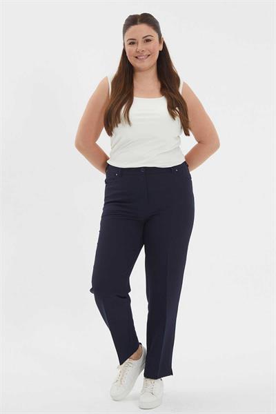 Büyük Beden Spor Cep Yarım Lastikli Pantolon  /  LACİVERT