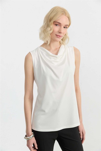 Degaje Yaka Kolsuz Bluz  /  EKRU