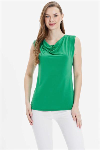 Degaje Yaka Penye Bluz  /  YEŞİL