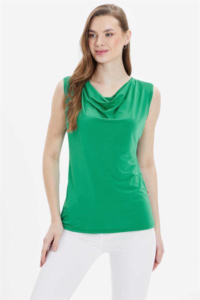 Degaje Yaka Penye Bluz  /  YEŞİL