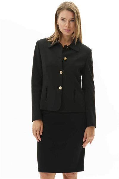 Dört Düğmeli Fleto Cep Ceket  /  SİYAH