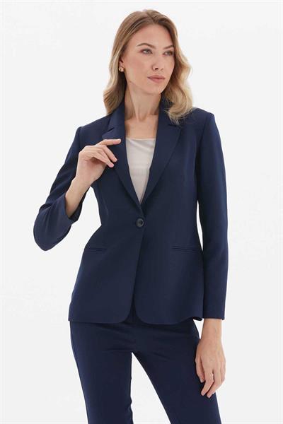 Erkek Yaka Tek Düğme Ceket  /  LACİVERT