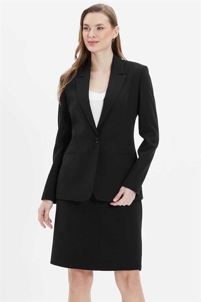 Erkek Yaka Tek Düğme Ceket  /  SİYAH