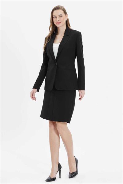 Erkek Yaka Tek Düğme Ceket  /  SİYAH