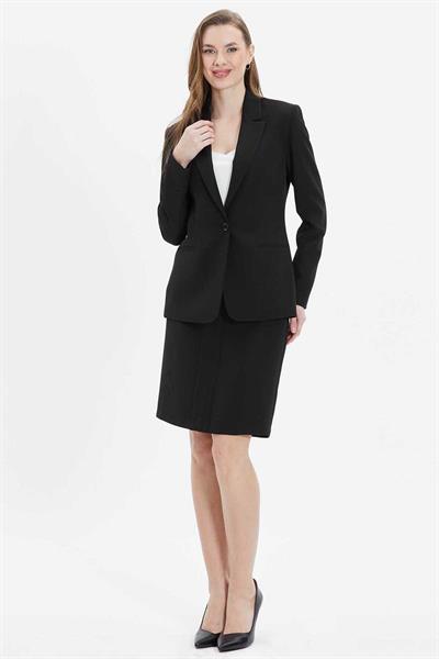 Erkek Yaka Tek Düğme Ceket  /  SİYAH