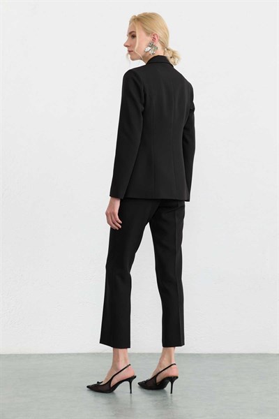 Erkek Yaka Tek Düğme Ceket  /  SİYAH