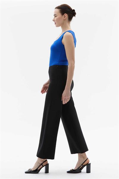 Kemersiz Bol Paça Pantolon  /  SİYAH