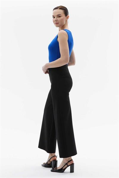 Kemersiz Bol Paça Pantolon  /  SİYAH