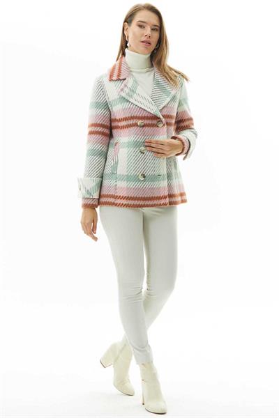 Kruvaze Yaka Ekose Kaban  /  MİNT