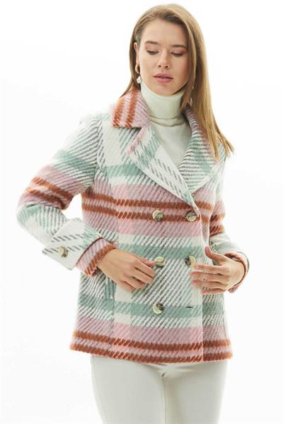 Kruvaze Yaka Ekose Kaban  /  MİNT