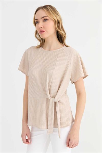 Önü Bağlamalı Bürümcük Bluz  /  TAŞ