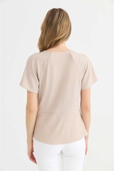 Önü Bağlamalı Bürümcük Bluz  /  TAŞ