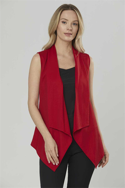 Önü Dökümlü Arkası Lastikli Yelek  /  KIRMIZI