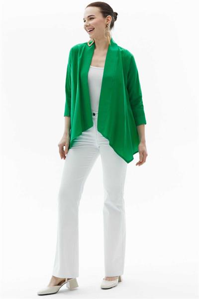 Önü Dökümlü Ceket  /  YEŞİL