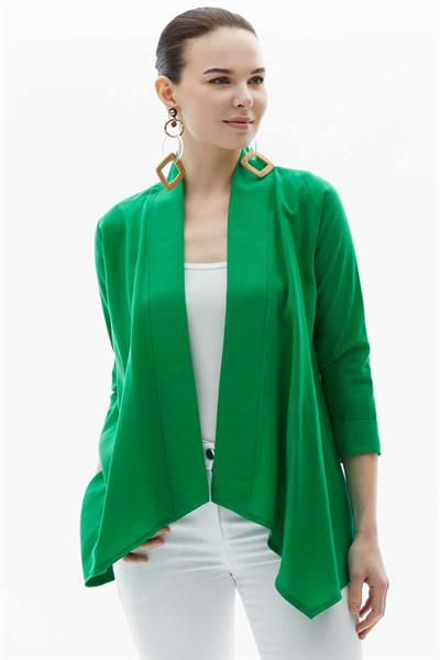 Önü Dökümlü Ceket  /  YEŞİL