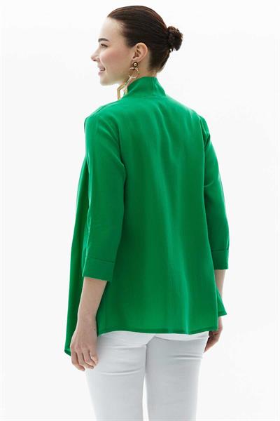 Önü Dökümlü Ceket  /  YEŞİL