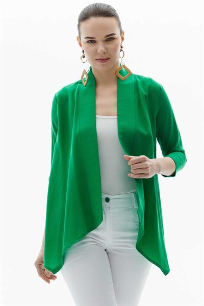 Önü Dökümlü Ceket  /  YEŞİL