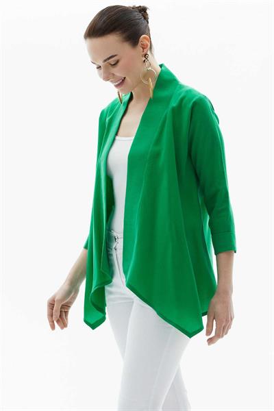 Önü Dökümlü Ceket  /  YEŞİL