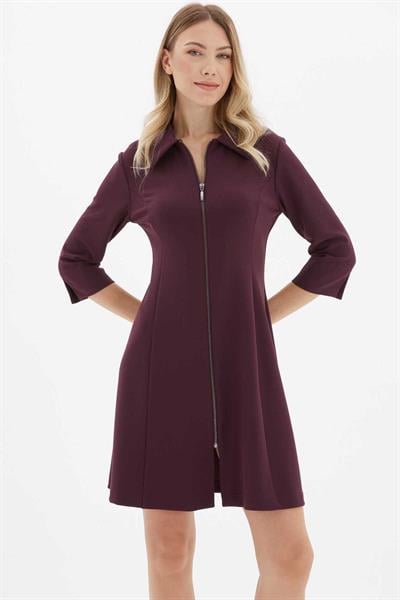 Önü Fermuarlı Parçalı Elbise  /  MÜRDÜM