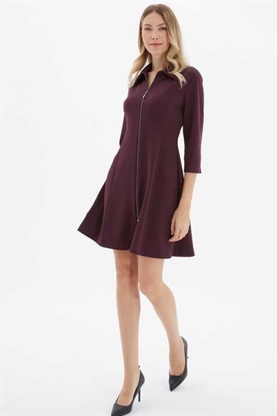 Önü Fermuarlı Parçalı Elbise  /  MÜRDÜM