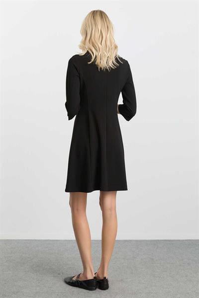 Önü Fermuarlı Parçalı Elbise  /  SİYAH