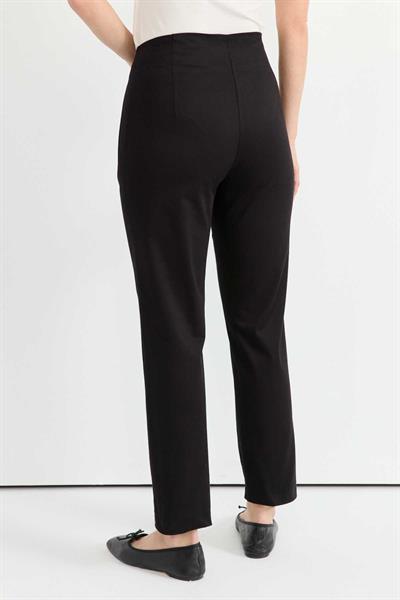 Önü Fleto Cepli Boru Paça Pantolon  /  SİYAH