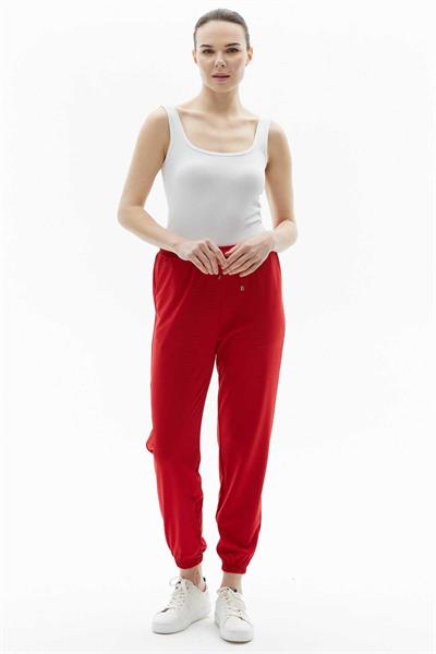 Paçası Lastikli Pantolon  /  KIRMIZI