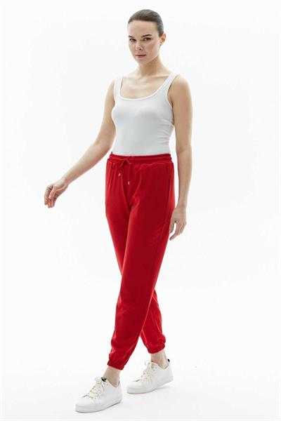 Paçası Lastikli Pantolon  /  KIRMIZI